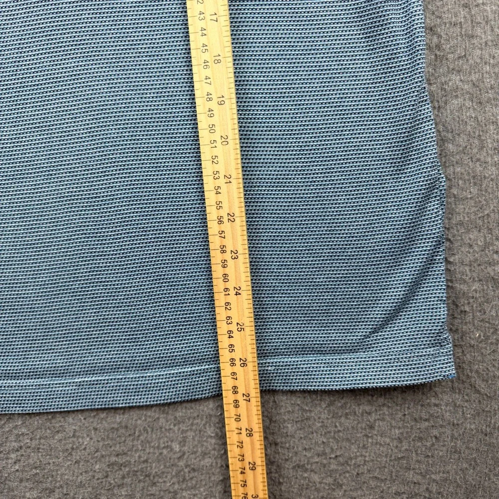Banana Republic‎ Slim Fit Dress Polo Men's XXL Blue Striped Short Sleeve Cotton